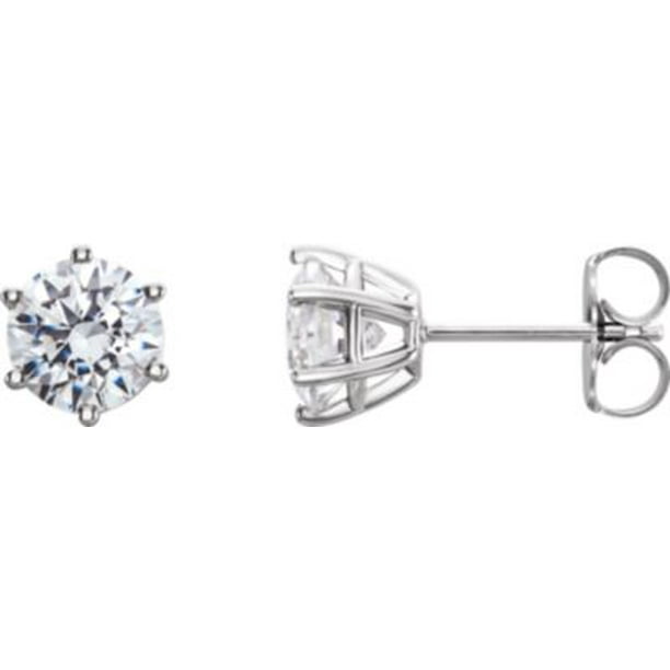 Details about   2 Emerald Cut Solitaire Studs White Sapphire 18k Yellow Gold Earrings Screw back 